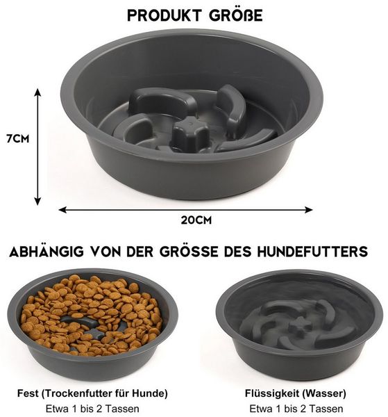 CALIYO Futternapf Adjustable Elevated Dog Bowls Raised Dog Bowl 5 Heights, Edelstahl, 2-in-1 Auslaufsicherer Wassernapf und Edelstahl-Futternapf