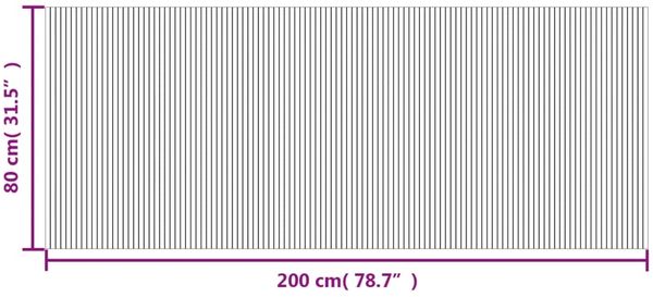 vidaXL Teppich Rechteckig Hell Natur 80x200 cm Bambus 376777 Bild 8