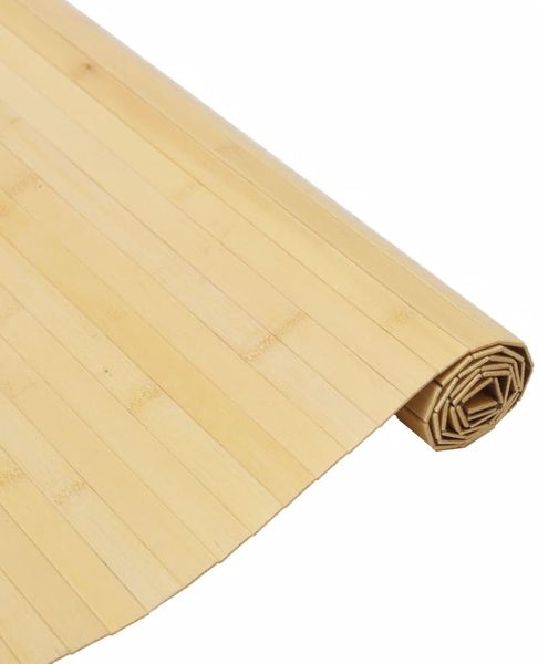 vidaXL Teppich Rechteckig Hell Natur 80x200 cm Bambus 376777 Bild 4