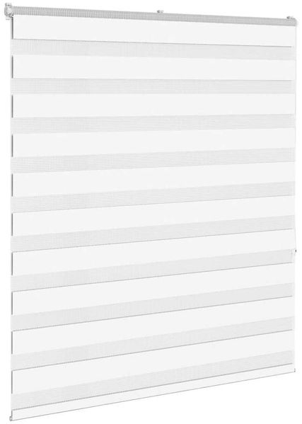 vidaXL Doppelrollo Weiß 120x150 cm Stoffbreite 115,9 cm Polyester 4014759 Bild 3