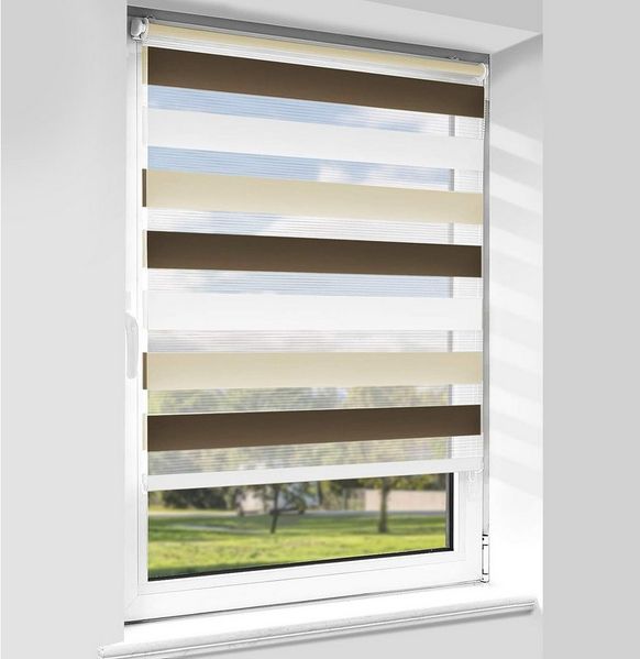 Doppelrollo Klemmfix ohne Bohren, Vkele, 230cm,freihängend Klemmträger, Klemmfix, rollos Blickdicht für Fenster und Tür