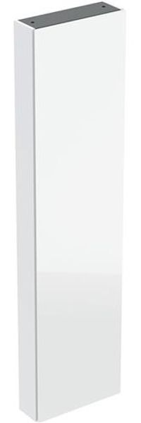 Hochschrank 1 Tür + Innenspiegel 45 cm weiß/Glas