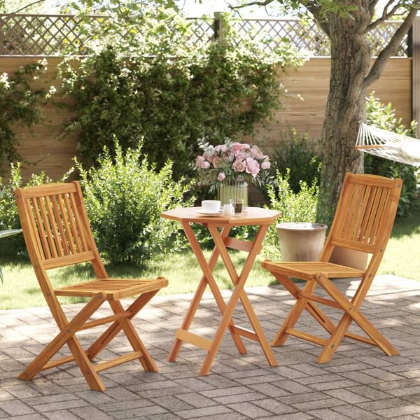 vidaXL 3-tlg. Bistro-Set Klappbar Massivholz Akazie 3295251