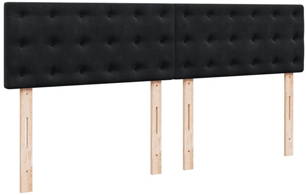 vidaXL Boxspringbett mit Matratze Schwarz 180x200 cm Samt 3288692 Bild 9