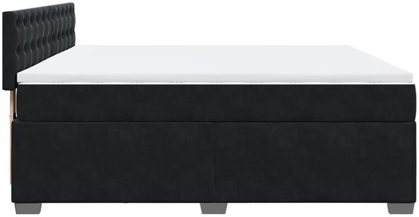 vidaXL Boxspringbett mit Matratze Schwarz 180x200 cm Samt 3288692 Bild 7