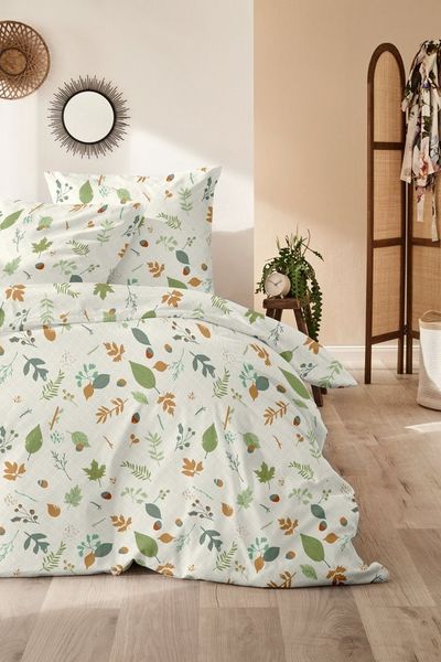 Primera Bettwäsche Biber-Bettwäsche Branches, Biber, 2 teilig, mit floralen Motiven