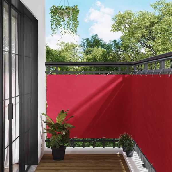 vidaXL Balkonsichtschutz Bordeauxrot 110 x 700 cm Oxford-Stoff 42030913
