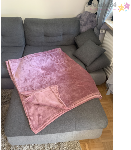 Kuscheldecke Wohndecke XXL 180 x 220 cm flauschig weich violett