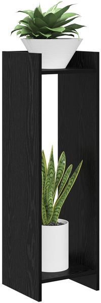 vidaXL Pflanzenständer mit Regal 2 pcs Schwarze Eiche 30 x 30 x 100 cm 899565 Bild 3
