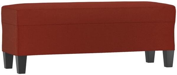 Sitzbank, Wohnzimmerbank, Weinrot 100 x 35 x 41 cm Kunstleder