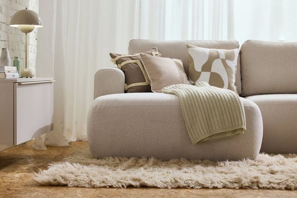 TOM TAILOR HOME Ecksofa SO SOFT SOFA – klare, organische Form und ausgewogener Sitzkomfort, 257 x 170 cm, im schönen Boucléstoff SLO