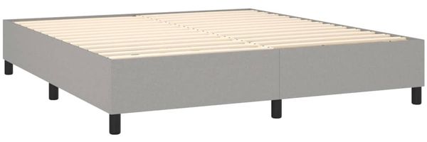 Boxspringbett Hellgrau 180x200 cm Stoff [3120878] Bild 4