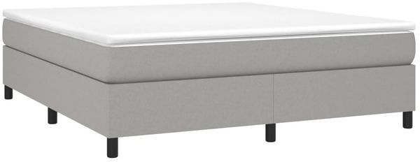 Boxspringbett Hellgrau 180x200 cm Stoff [3120878] Bild 3