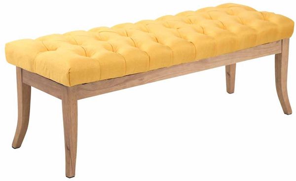 CLP Sitzbank Ramses Stoff antik-hell mit hochwertiger Polsterung,gelb 120 cm