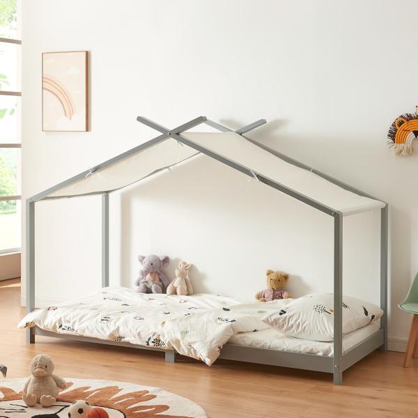 Kinderbett Brome 90x200 cm Grau [en. casa]