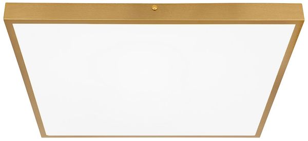 LED Deckenleuchte, Metall, Messing, 45x45 cm