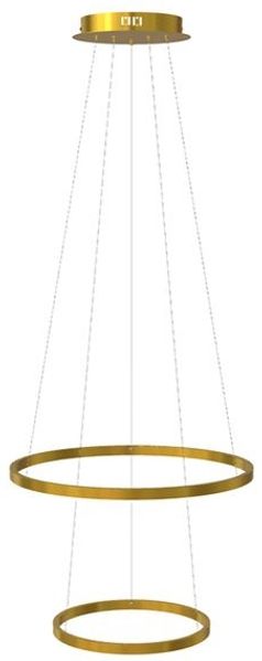 s.luce LED Ring Hängeleuchte 2-flammig Zentrisch Gold Ø 60 | 40cm
