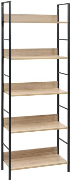 Bücherregal 5 Regalböden Eiche-Optik 60×27,6×158,5 Spanplatte, Anzahl Fächer: 5 [288227]