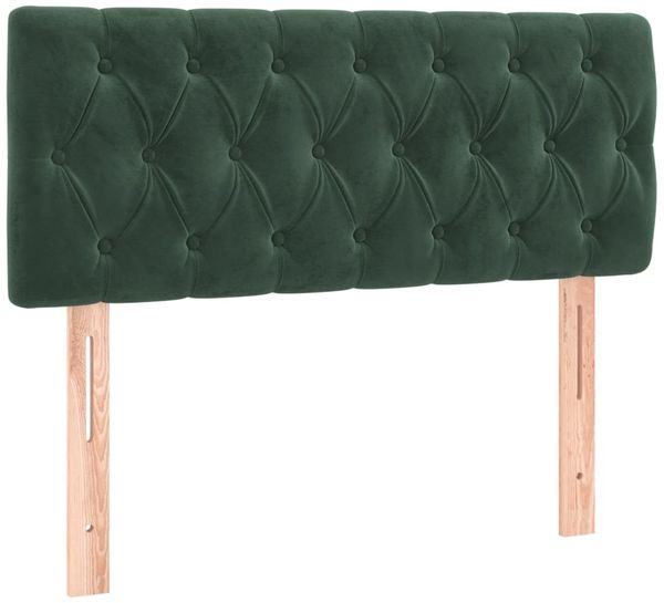 vidaXL Boxspringbett mit Matratze Dunkelgrün 90x190 cm Samt 3131114 Bild 6