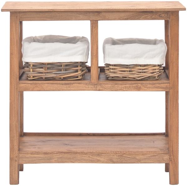Konsolentisch, Beistelltisch, Konsole Massives Mahagoniholz 69x28x70 cm