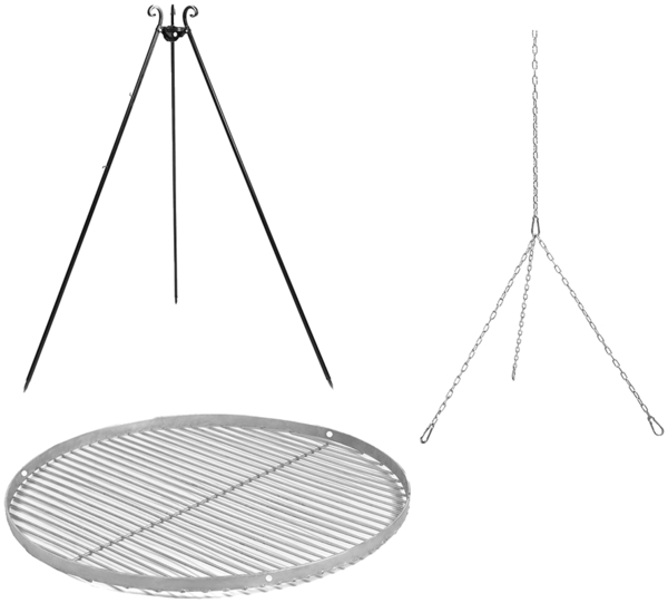 Cook King Schwenkgrill, Höhe 180 cm, Ø 70 cm, Edelstahl