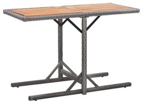vidaXL Gartentisch Anthrazit Poly Rattan und Massivholz Akazie 46457 Bild 6