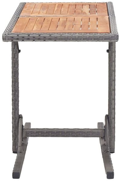 vidaXL Gartentisch Anthrazit Poly Rattan und Massivholz Akazie 46457 Bild 2