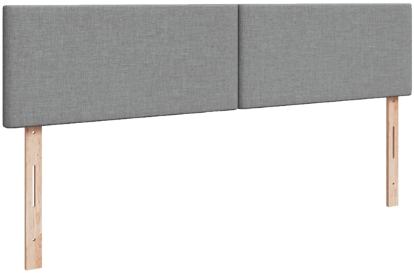 vidaXL Ottoman-Bett mit Matratze Hellgrau 160x200 cm Stoff 3311387 Bild 8