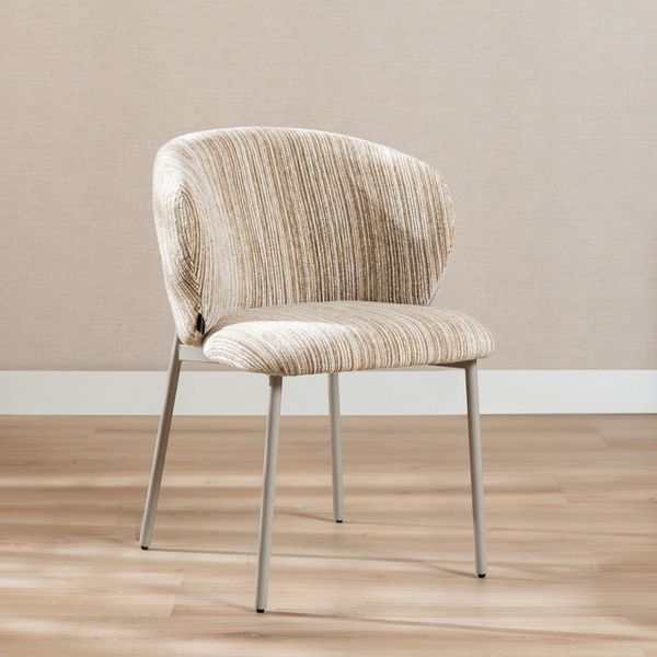 Bronx71 Esszimmerstuhl Milo Chenille beige/taupe