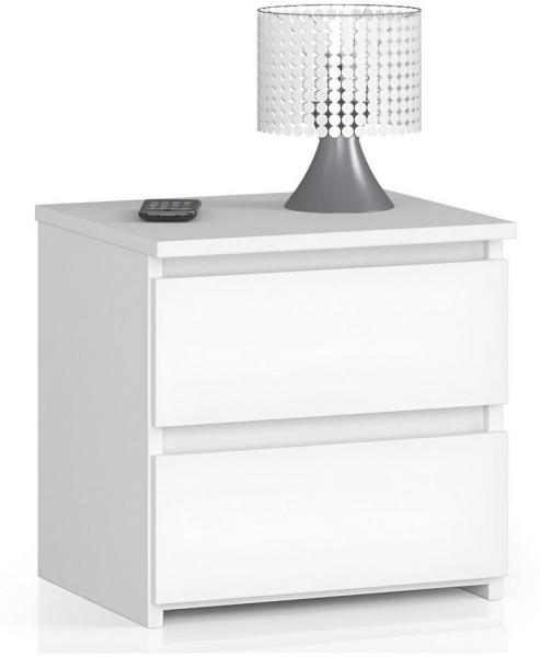 Home Collective Kommode 40 cm breit Holz Highboard Sideboard für Flur Schlafzimmer Wohnzimmer (Mehrzweckschrank Schrank schmal Kommode Schlafzimmer mit Schubladen), mit zwei schubladen 40 cm hoch viel Stauraum 2 Schubladen weiß