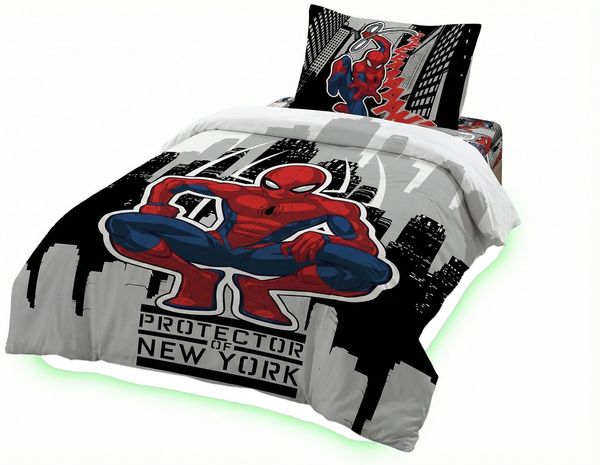 MARVEL Bettwäsche Marvel Spiderman Jungen Bettwäsche 2tlg. Set, 2 teilig, 135/140x200 cm Kissenbezug 65x65 cm