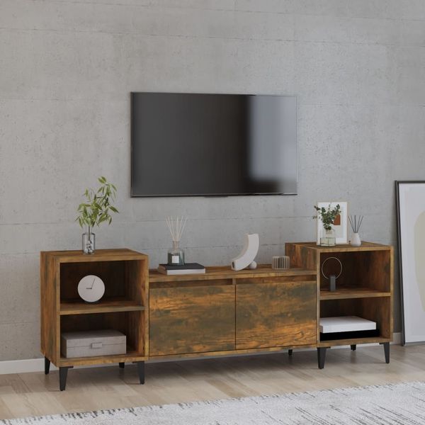 TV-Schrank, TV-Lowboard Räuchereiche 160x35x55 cm Holzwerkstoff