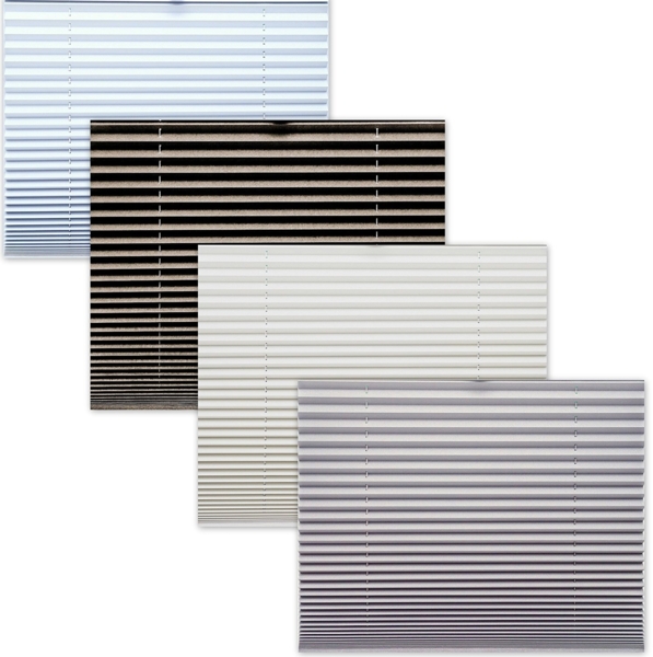 Thermo Black Out Plissee 40x100 cm taupe graubraun silber metallic 100% Verdunkelnd Bild 2