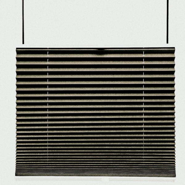 Thermo Black Out Plissee 40x100 cm taupe graubraun silber metallic 100% Verdunkelnd Bild 1