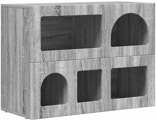 Sideboard, Kommode Graues Sonoma 80,5 x 35 x 59 cm Holzwerkstoff