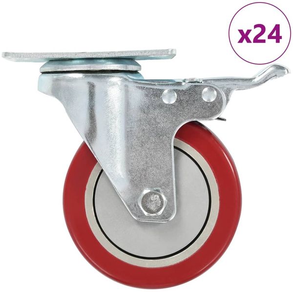 vidaXL Lenkrollen 24 Stk. 100 mm 278094