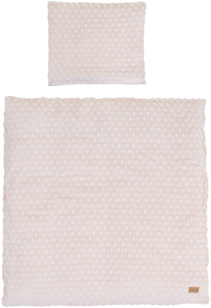 roba Wiegenset 'Frosty Almond' - Kissenbezug 35 x 40 & Deckenbezug 80 x 80 - Beige