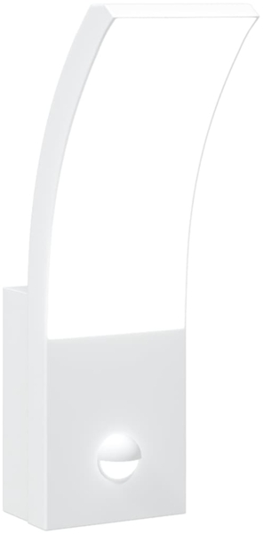 vidaXL LED-Außenwandleuchte mit Sensor Weiß Aludruckguss 4006266