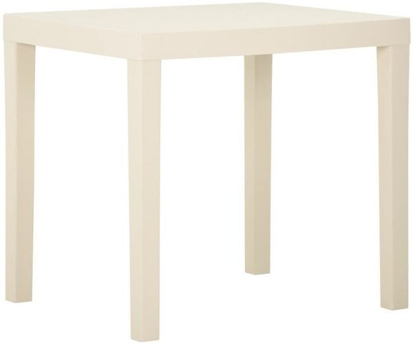 vidaXL Gartentisch Weiß 79x65x72 cm Kunststoff 315842