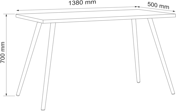 VCM Schreibtisch Salia 920921 Anthrazit / Honig-Eiche H. 70 x B. 138 x T. 50 cm Bild 4