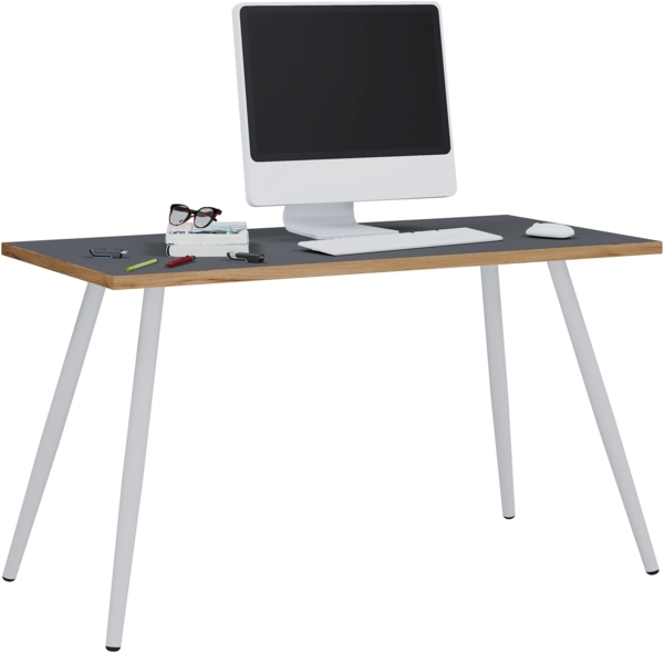 VCM Schreibtisch Salia 920921 Anthrazit / Honig-Eiche H. 70 x B. 138 x T. 50 cm Bild 1