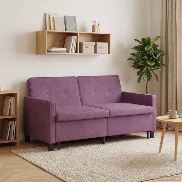 vidaXL Schlafsofa Lila Stoff 42033365