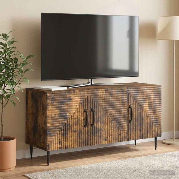 vidaXL TV-Schränk Geräucherte Eiche 99 x 34,5 x 50 cm Holzwerkstoff 894950