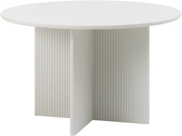 Esstisch >PALMA< in Greige, MDF + Stahl in greige - 75x110cm (HxD)