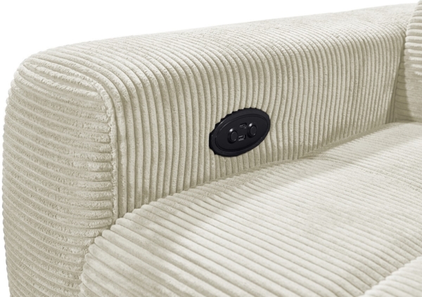 Ecksofa Bavaro elektronischer Sitztiefenverstellung und Breitcord-Bezug Ed Exciting Design Bild 4