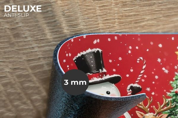 MuchoWow Platzset Freude am Feiern - Winterwald - Farbenfroh, (6-St), Platzsets, Tischset, Abwaschbar, Tischsets, Platzdeckchen