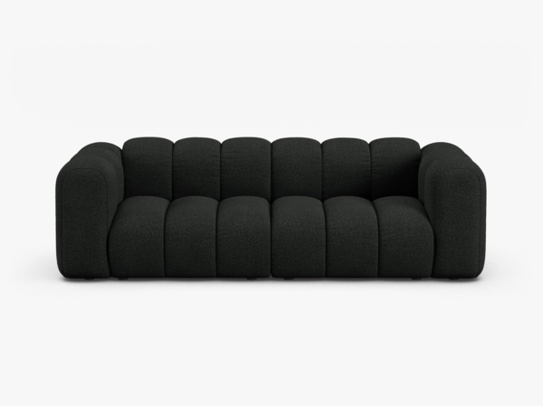 Micadoni Sofa Lupine 3-Sitzer Boucle Baloo Schwarz