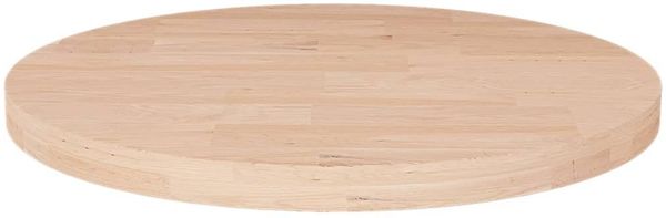 vidaXL Runde Tischplatte Massivholzplatte Eichenplatte Holzplatte Platte Ersatztischplatte Ø30x2,5 cm Unbehandeltes Massivholz Eiche