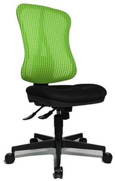 Topstar Bürodrehstuhl Drehstuhl Head Point SY schwarz/apfelgrün-ohne Armlehne-Teppichbodenrollen