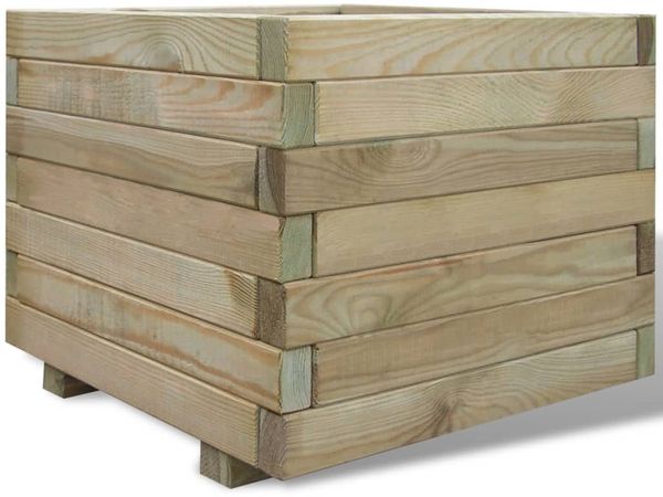 vidaXL Hochbeet 50x50x40 cm Holz Quadratisch 41659